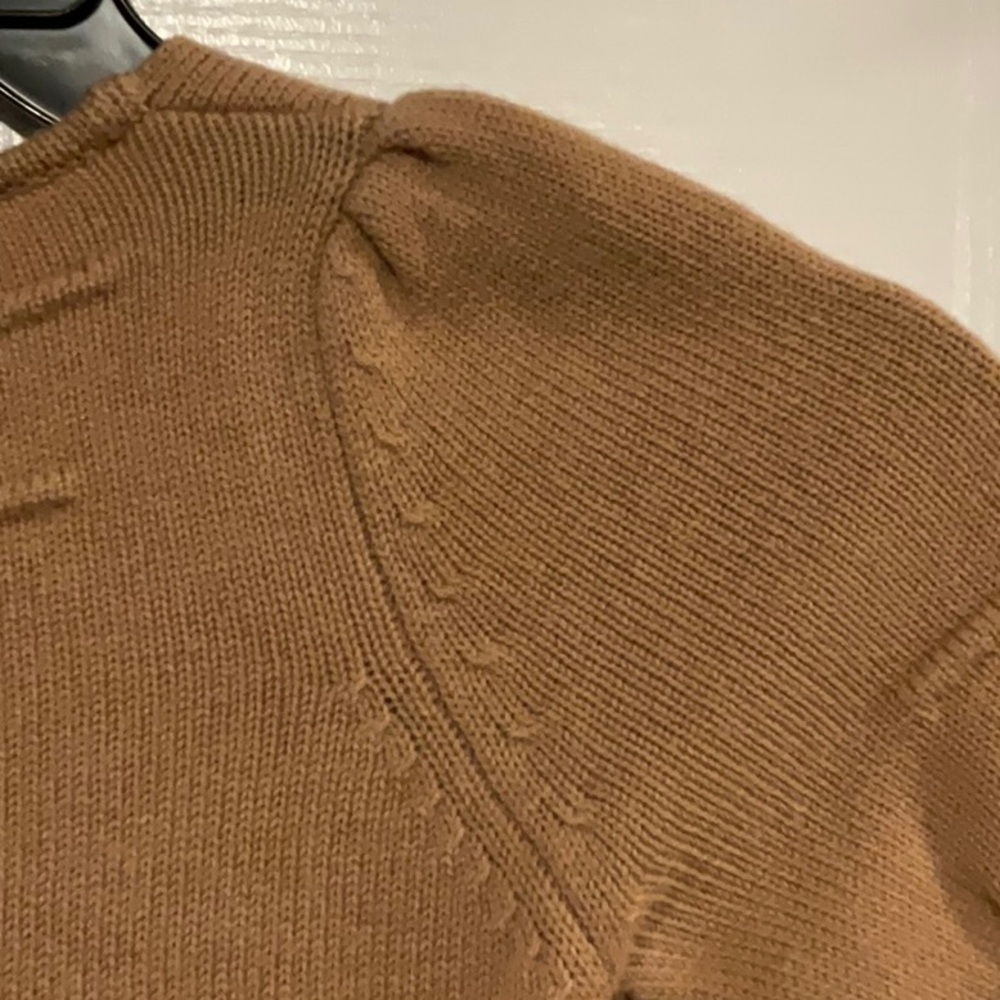 Lauren Moffat Cashmere & Wool Blend SS Sweater in Tan - Size XS - Picture 7 of 7